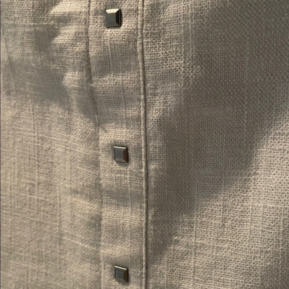 Linen shimmery white/cream dress - Picture 7 of 8